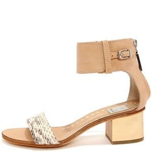 Dolce Vita Natural Foxie Low Heel Sandals